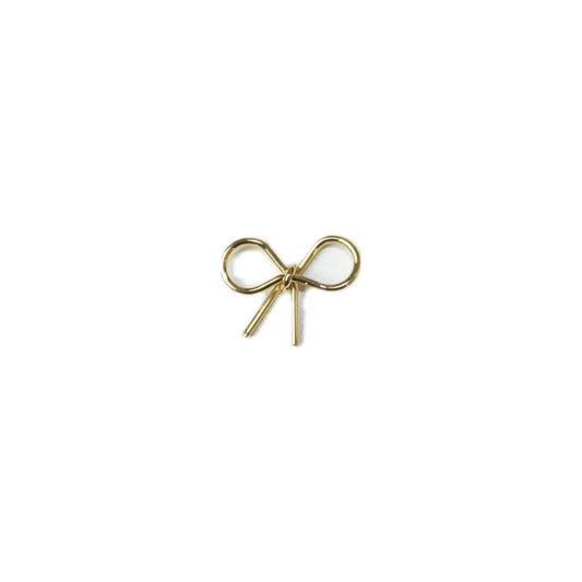 Tiny Thin Bow in Gold