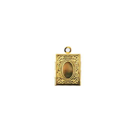 Book Locket in Gold