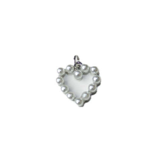 Pearl Heart in Silver