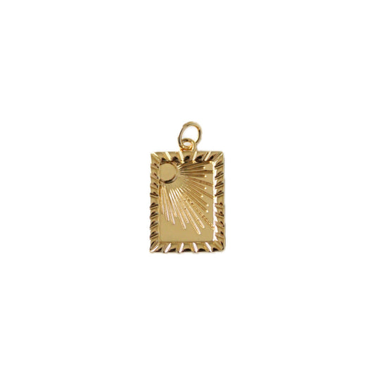 Sun Ray Pendant in Gold