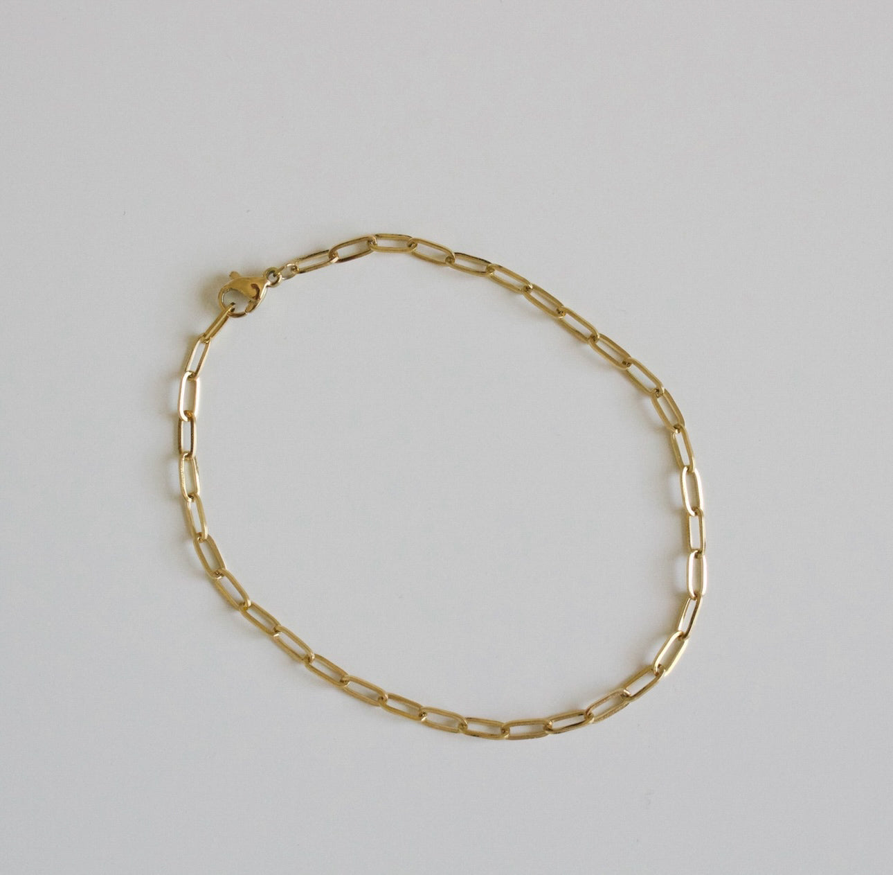 14k Gold Paperclip Bracelet