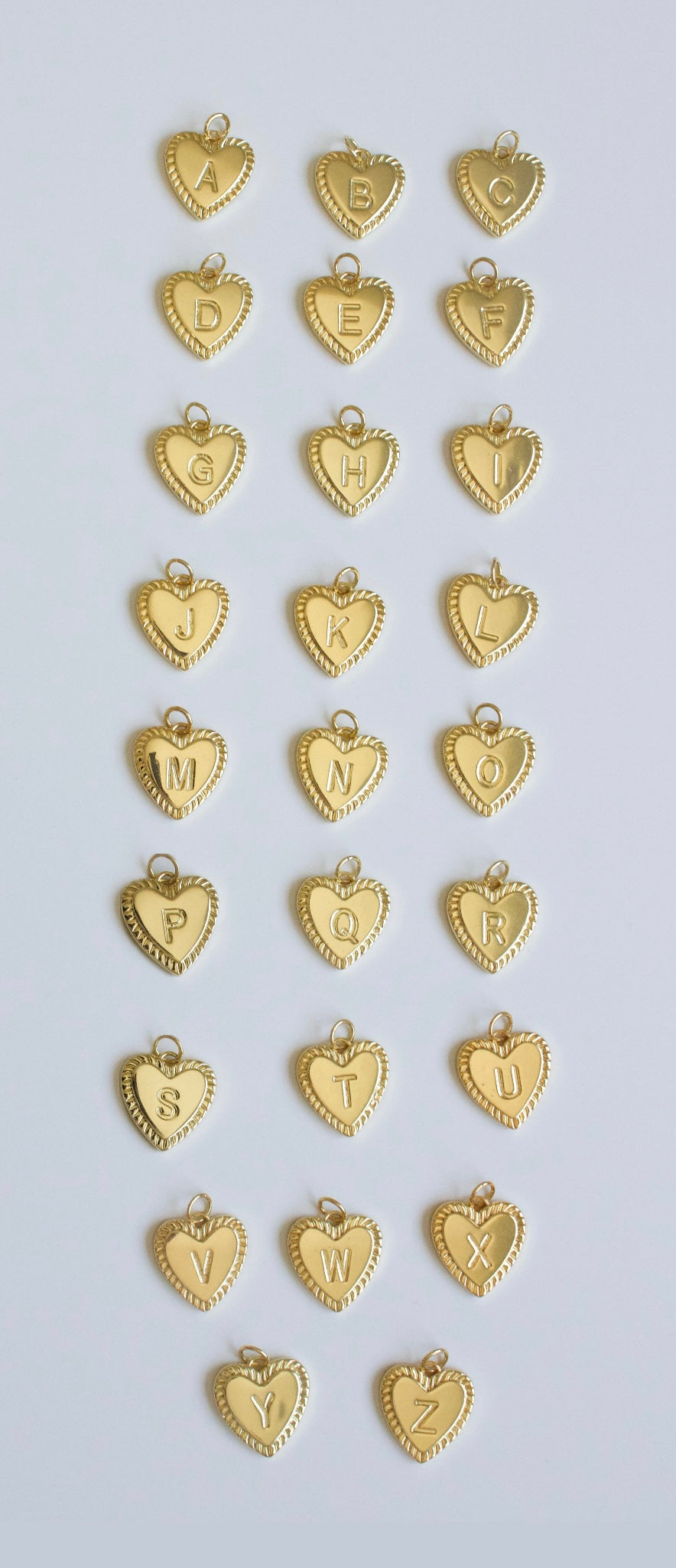 Heart Letter in Gold